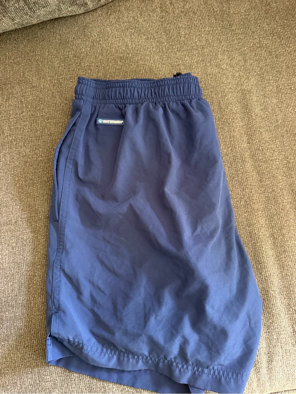 Waterman Men's Navy Athletic Swim Shorts with Elastic Waist